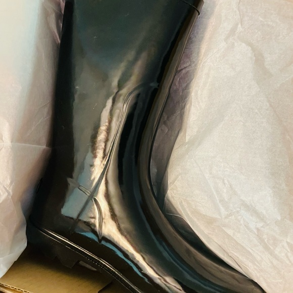 New Columbia Girl’s Black Rain Boots (Downpour) in Box (Youth Size 6) - Picture 1 of 4